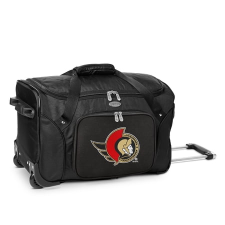 MOJO Black Ottawa Senators 22 2-Wheeled Duffel Bag