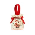 thumbnail image 2 of 7.4x7x3.14 Inch Christmas Candy Canvas Bag with Drawstring, Festive Handbag for Party Gifts and Decorations, Fabric Gift Bag for Holiday Celebrations, 2 of 6