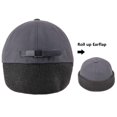 thumbnail image 4 of Gorra de béisbol de invierno LCZTN de lana con orejera cálida, unisex, gris, 4 of 7