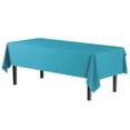 thumbnail image 4 of Exquisite 6 Pack Premium Rectangular Plastic Tablecloth Cover 54" x 108" - Turquoise, 4 of 8