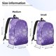 thumbnail image 2 of Balery Snowfall Sky White Purple Mochila Clásica Impresa Básica para Viaje, Mochila Escolar Resistente al Agua, Mochila de Lona con Correas Ajustables-Medium, 2 of 5