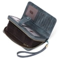 thumbnail image 4 of GAEKEAO Women’s Bifold Wallet Rfid Blocking Leather Organizer with Wristlet 45 Card Slots, 4 of 9
