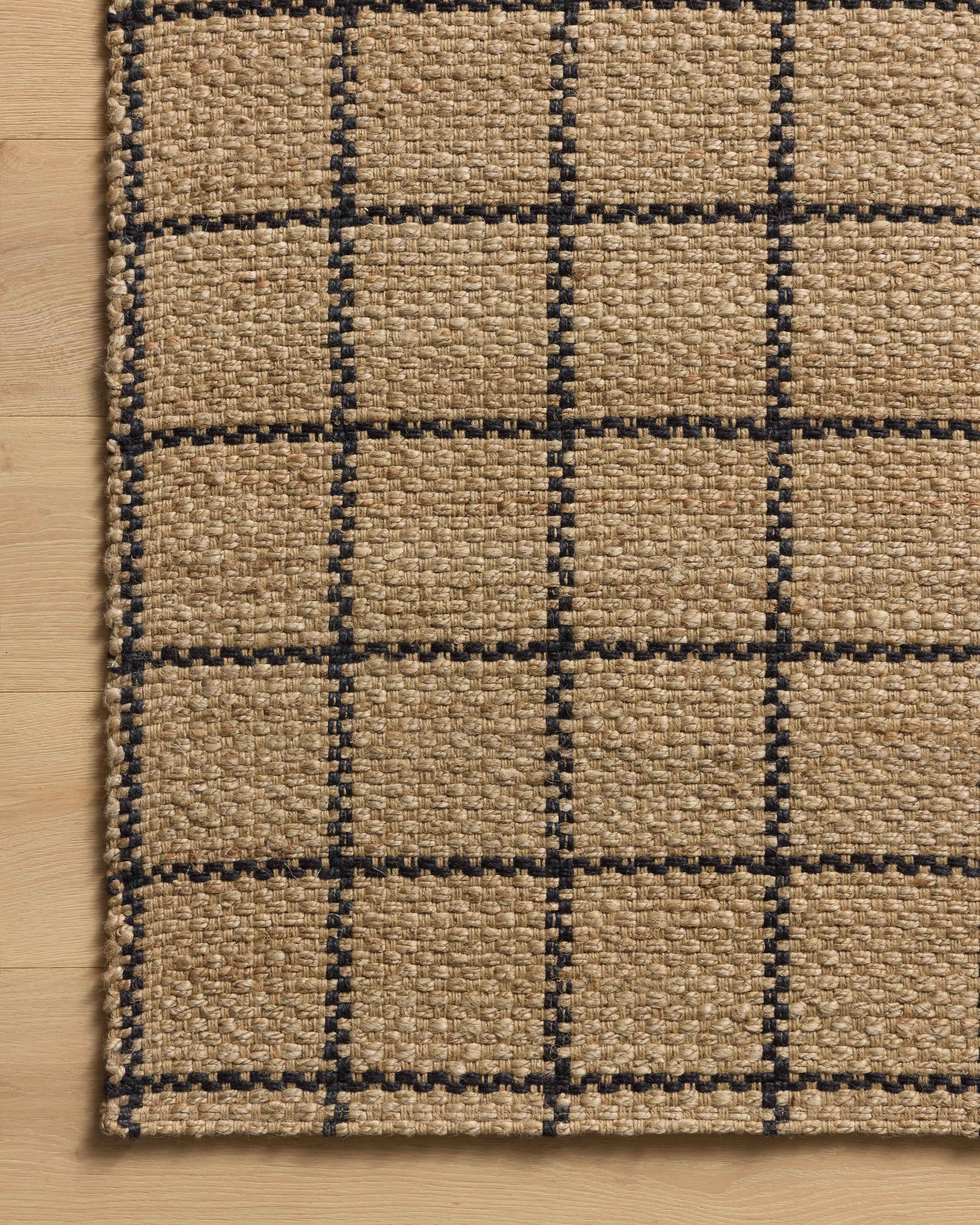Chris Loves Julia x Loloi Fletcher Natural / Black 2'-3" x 3'-9" Runner Rug