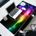 thumbnail image 4 of Mouse Pad Gaming, Large Mouse Pads for Desk, Keyboard Mouse Mat Desk Pad, Non-Slip Rubber Base with Stitched Edges Mousepad , 31.5x11.8in Colorful Galaxy, 4 of 6