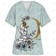 thumbnail image 3 of Ropa de enfermería navideña con estampado de dibujos animados de Minnie y Mickey Mouse, camisetas de mujer, uniforme de trabajo de manga corta para mascotas, camisa de disfraz, 3 of 5
