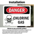 thumbnail image 3 of (2 Pack) Chlorine Gas OSHA Danger Sign 5 Inch X 3.5 Inch Vinyl Label Decal Sticker Weather Resistant, UV Protected for Workplace, Business, and Construction Site, Made in the USA, 3 of 7