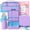 Purple Blue, variant on Bento Lunch Box with 4 Compartments, Insulated lunch Bag, 14oz Stainless Steel Water Bottle, Ice Pack, Utensils Set (Rainbow)