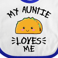 thumbnail image 4 of Inktastic My Auntie Loves Me with Taco Illustration Boys or Girls Baby Bib, 4 of 4