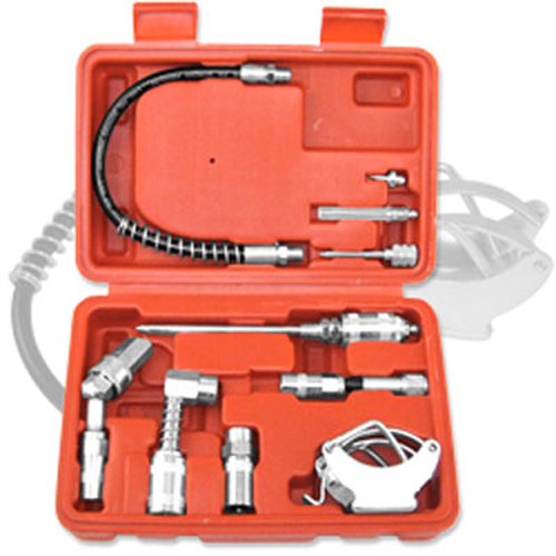 Multi Function Lubrication Grease Gun Kit Hoses Couplers Air & Manual