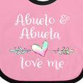 thumbnail image 4 of Inktastic Abuelo and Abuela Love Me- Heart Grandchild Boys or Girls Baby Bib, 4 of 4