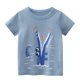 thumbnail image 1 of Gibobby Blusas Para Niñoses Camisetas de cuello redondo de manga corta con dibujos animados para niños pequeños y bebés, camisetas, ropa para niños(Aqua, 2-3 Años), 1 of 3