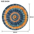 thumbnail image 6 of Orange Blue Tie Dye Mandala Pattern Round Tablecloth 60"x60",Wrinkle Wipeable Table Cloth for Kitchen Dining Room Picnic Patio Party, 6 of 6