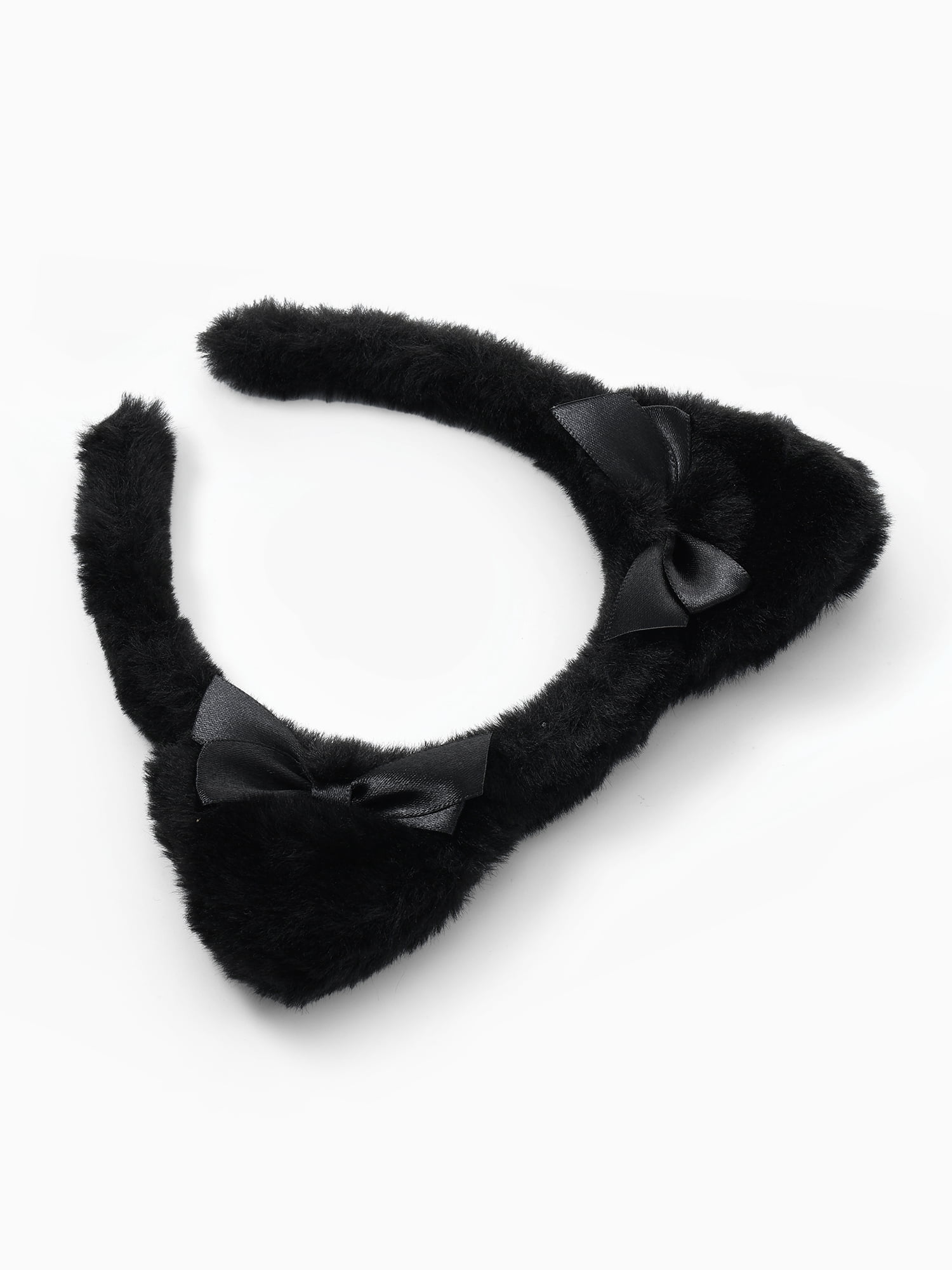 Way to Celebrate Fuzzy Black Cat Ears Halloween Headband, 1 Piece