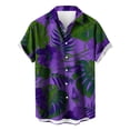 thumbnail image 4 of LYXSSBYX Mens Shirts Short Sleeve Clearance under 5.00 Men Shirt Print Short Sleeve Shirt Males Funny Tropical Casual Hawaiian Beach Shirt, 4 of 5