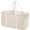 Beige, variant on Extra Large Tote Bag, Reusable Grocery Bags with Metal Wire Frame and Handles, Standing Utility Foldable Shopping Bags for Storage, Picnics, Beach, Laundry, Car, 46L, 1 Pack, Beige