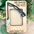 thumbnail image 3 of Personalized Dad Car Photo Frame Visor Clip, Custom Name I hooked the best Father's Day Gift Visor Clip, Fridge Photo Magnet, Wallet Size Photo Frame, 3 of 5