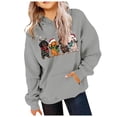 thumbnail image 2 of Grand Enfant Filles Noël Chien Imprimé Dessin Animé Mode Décontractée Col Rond Sweat à Capuche Manches Longues pour Garçons Filles Bébé Sweat à Capuche pour Adolescentes Roses Juniors Chandails en Molleton et Capuche Gris 11-12 Ans, 2 of 3