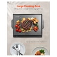 thumbnail image 4 of Carbon Steel Griddle 22x16 inch, Flat Top BBQ Griddle for Grill, Teppanyaki Plate, Portable Cookware for Camping, Tailgating, Family Meals - Black, 4 of 9