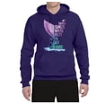 thumbnail image 2 of Wild Bobby, Sassy Since Birth Salty By Chance Mermaid Beach Ocean Vibe, Streetwear, Unisex Graphic Hoodie Sweatshirt, Purple, X-Large, 2 of 3