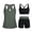 Army Green, variant on Tbopshirt Summer Bathing Suits Tummy Control 3 Piece Tankini Swimsuits for Women Swim Tank Tops with Bra and High Waist Bottom Beach