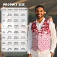 thumbnail image 7 of Yuyamidu Heart Men's V-Neck Suit Vests Butterfly Formal Slim Fit Business Dress Vest Waistcoat with 3 Pockets for Suit or Tuxedo, Valentine's Day Clothing Size L, 7 of 7