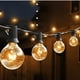 thumbnail image 2 of Cadena de lámparas G40 con filamento de tungsteno enchufable, 110 V-220 V, cadena de luces transparentes, 25 lámparas, 2 lámparas de jardín con burbujas en modo de espera, 2 of 6