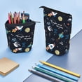 thumbnail image 4 of Kdxio Telescopic Pencil Bag Pen Holder Stationery Case,Stand-up Retractable Transformer Bag Organizer for Christmas Holiday(Space), 4 of 6