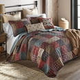 thumbnail image 3 of Donna Sharp Appalachia Plaid 3PC Queen Pieced Cotton Lodge Quilt Set, 3 of 8