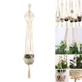 thumbnail image 4 of Colgador de plantas de macramé con cordón de algodón tejido, soporte para colgar en la pared, decoración para exteriores, árbol estilo 1, 4 of 9