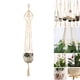 thumbnail image 4 of Colgador de plantas de macramé con cordón de algodón tejido, soporte para colgar en la pared, decoración para exteriores, árbol estilo 1, 4 of 9
