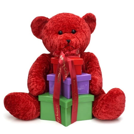 Giant Holiday Bear With Star Candy Tower