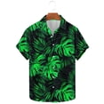 thumbnail image 5 of Yteetum Hawaiian Shirt for Men Short Sleeve T Shirts Floral Print Hawaiian Casual Button Down Short Sleeve Lapel Beach Summer T-Shirts, 5 of 7