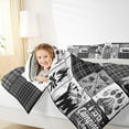 thumbnail image 4 of jejeloiu Cartoon Bear Paws Bedding Comforter Set,Happy Camping Life Twin Comforter Sets,Rustic Farmhouse Hunting Bedding Set For Adults,Ultra Soft Home Decor Reversible,2pcs, 4 of 8