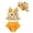 Yellow, variant on KIMI BEAR 2T Toddler Girls Swimsuit Set 3T Child Girl Swimwear UPF 50 Sun Protection Ruffle Sleeveless Off the Shoulder Floral Top Solid Color Shorts Bottoms with Hat 3pcs Bathing Suit Yellow