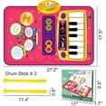 thumbnail image 7 of PRAGYM 1 Year Old Baby Gifts, Piano Mat Baby Toys for 1 Year Old Girl, 2 in 1 Toddler Music Mat with Keyboard & Drum, Early Educational Musical Toys First Birthday Gifts for 1 2 Year Old Girls & Boys, 7 of 7