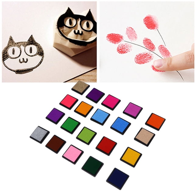 Ink Pad, Ink Pad Widelu Bright Beautiful Colors Safe 20 Different Colors for Painting for Stamping for Graffiti
