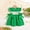 Green, variant on ZEHJUHAN Toddler Girls' Short Sleeve Ruffle Dress, Rainbow Embroidery Bow Detail Back Button Dress Green,9-12M