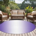 thumbnail image 4 of Round Rugs 5Ft, Purple Ombre Round Area Rug Washable Indoor Throw Carpet, Purple White Gradient Modern Abstract Art Soft Non Slip Circle Rug for Cabinet Bathroom Home Decor Aesthetic, 4 of 8