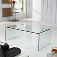 thumbnail image 4 of Topbuy Glass Coffee Table Modern Clear Tempered Glass Coffee Table for Living Room, 4 of 7