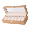 thumbnail image 3 of Luxury Watch Cases for Men 6 Slots Solid Wood Storage Organizer Display Box Large Holder Exquisite And Durable -, 3 of 8