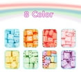 thumbnail image 2 of 1Box 240Pcs 8 Colors Opaque Acrylic Multi-Strand Links for Tile Elastic Bracelets Making Rectangle with Random Letter Mixed Color 8x9x4.5mm Hole: 1.5mm 30pcs/color DIY, 2 of 8