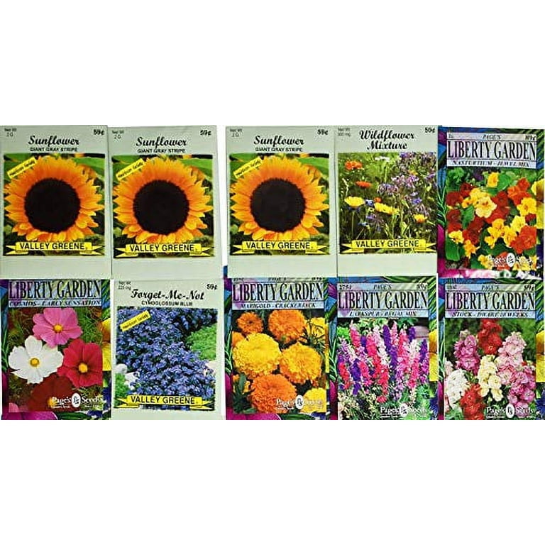 Set of 25 Deluxe Variety Flower Seed Packets 10 Varieties Set of 25 Deluxe Variety Flower Seed Packets 10 Varieties
