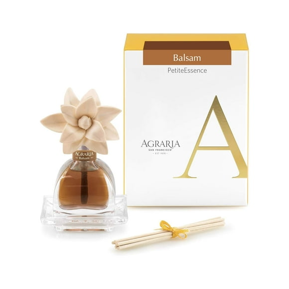 AGRARIA Ensemble Diffuseur de Fleurs et Roseaux PetiteEssence, Ensemble de Parfum Botanique Fait Main, Cadeau d'Huile Parfumée pour Toutes Occasions
