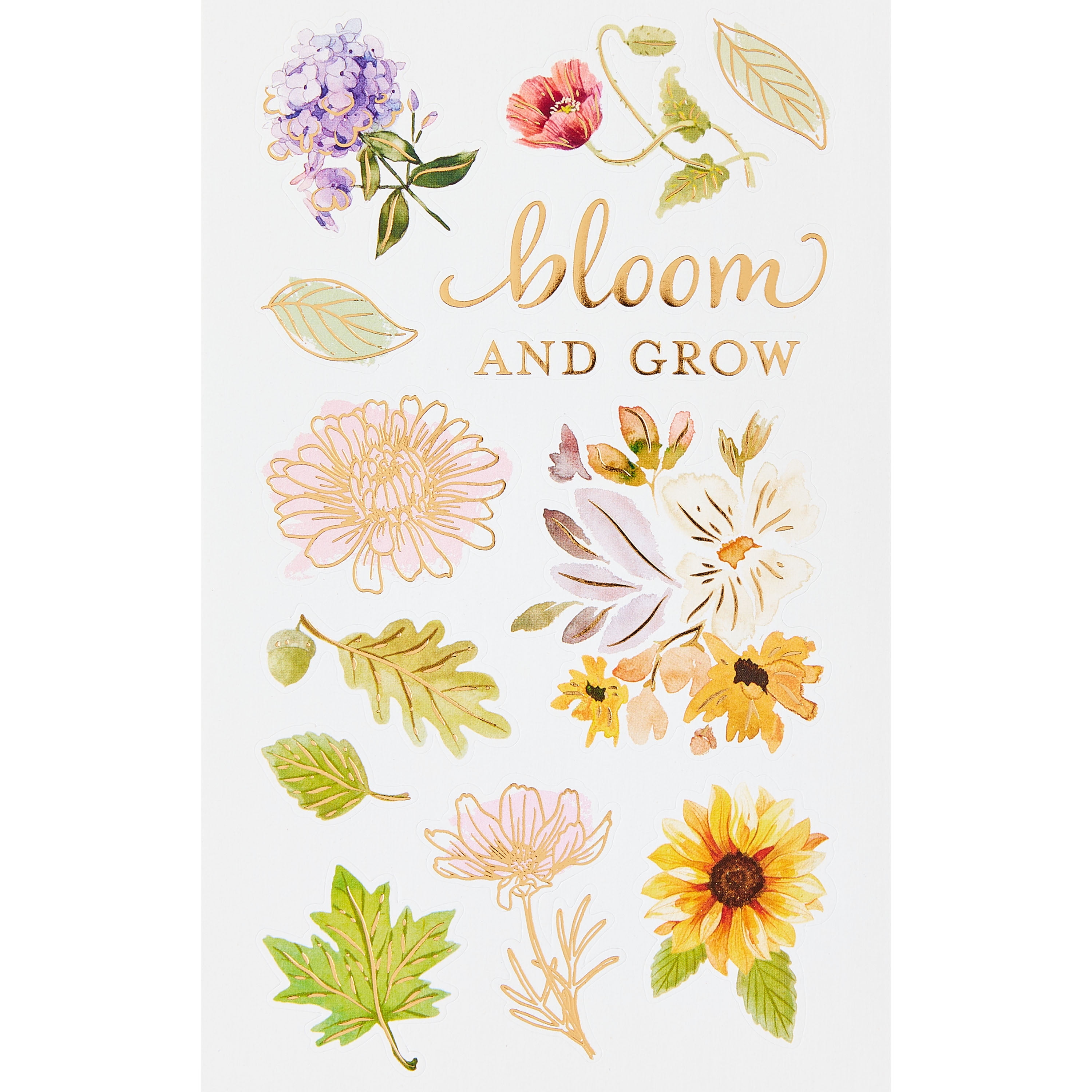 Hello Hobby Flower Sticker Book, Traditional Flower Stickers, 298 Pack