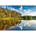 thumbnail image 2 of wall26 - Beautiful Forest Lake at Sunset - Removable Wall Mural | Self-Adhesive Large Wallpaper - 100x144 inches, 2 of 6