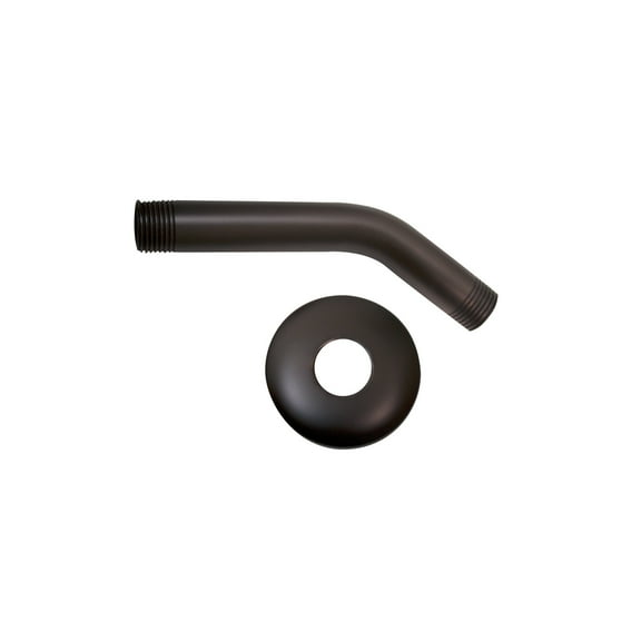 Whitehaus Showerhaus Short Solid Brass Shower Arm with Solid Brass Escutcheon