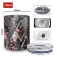 thumbnail image 4 of 12oz Coffee Tumblers Pioneer Flower Stainless Steel Vacuum Insulated Travel Tumbler Coffee Cups Mug with Lid and Straw with Cleaning Brush for Cold & Hot Drinks, 4 of 5
