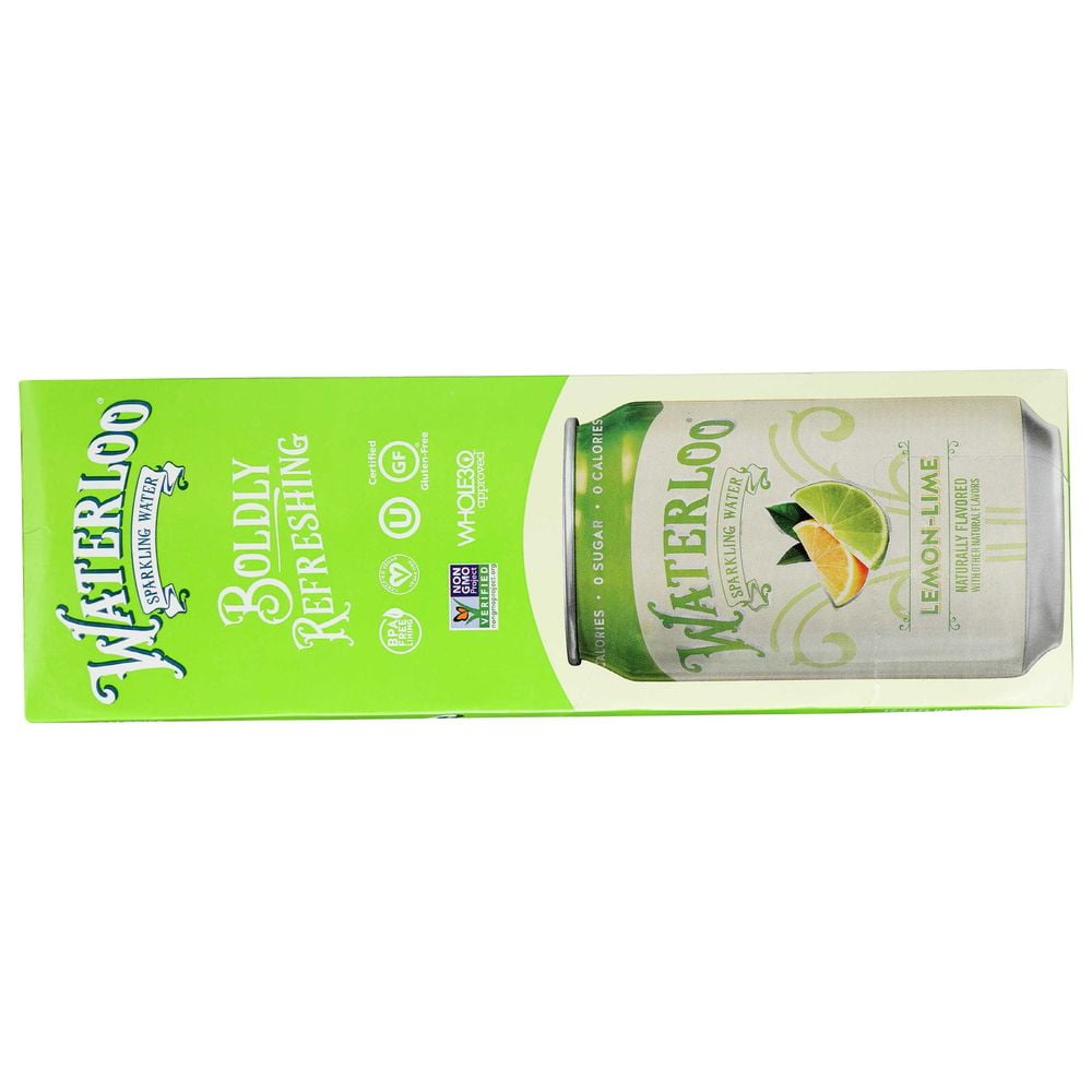 Waterloo Lemon Lime Sparkling Water, 144 Fluid Ounce -- 2 per Case.