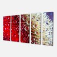 thumbnail image 2 of Fleurs Rouges Colorées en Gouttes de Pluie - Grande Uvre d'Art Florale sur Toile, 2 of 3