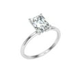 thumbnail image 2 of Oryn Jewel 14K White Gold Over 2 Ct Lab Created Diamond Ring - Hidden Halo Engagement Wedding Ring for Women - Emerald Cut Solitaire Diamond Ring for Her - Gift for Marking Milestones, 2 of 6